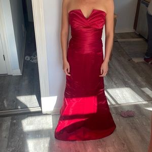 Red Mermaid Prom Dress